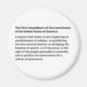 Imán Primera enmienda de la Constitución