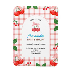 Imán Primera invitación a Chica por cumpleaños