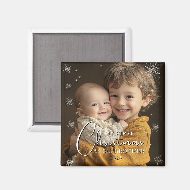 Imán Primera Navidad como foto de Gran Hermano (Anverso/Reverso)