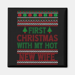 Imán Primera Navidad con mi nueva y sexy esposa diverti