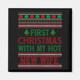 Imán Primera Navidad con mi nueva y sexy esposa diverti