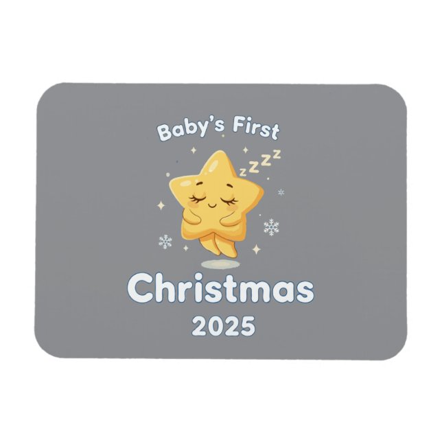 Imán Primera Navidad del Bebé 2025 Estrella Dormida Ado (Horizontal)