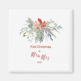 Imán Primera Navidad juntos como Sr. y Sra.