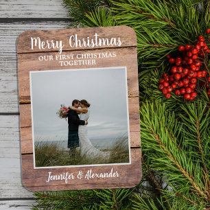Imán Primera Navidad juntos foto de Feliz Navidad