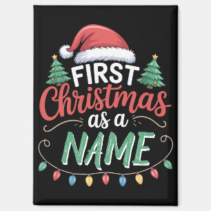 Imán Primera Navidad Personalizada Como Familia Combina