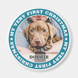 Imán Primera Navidad, Personalizado moderno Mascota fot