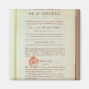 Imán Primera página de 'Memorial de Sainte-Helene'