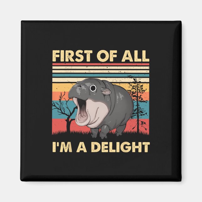 Imán Primero que nada, soy un delgado Moo Deng Ba (Frente)