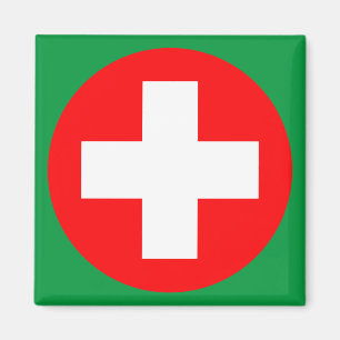 Imán Primeros auxilios - Médico (cruz) - Ambulancia, A