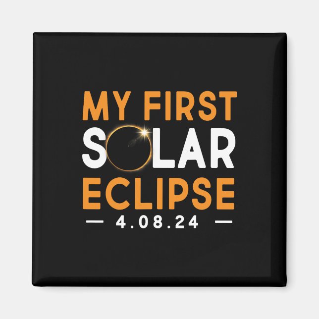 Imán Primeros Chicas De Camisetas De Eclipse Solar 2024 (Frente)