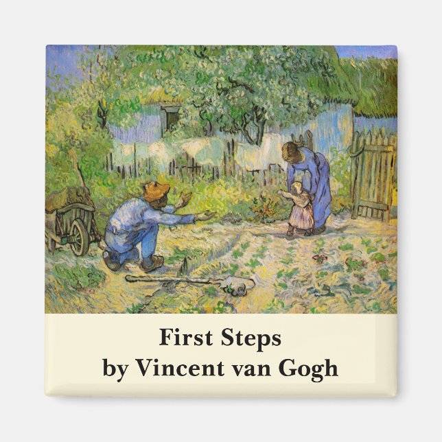 Imán Primeros pasos (según Millet) de Vincent van Gogh (Frente)