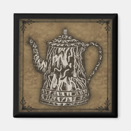 Imán Primitive Coffee Pot Magnet.