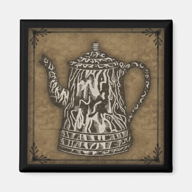 Imán Primitive Coffee Pot Magnet. (Frente)