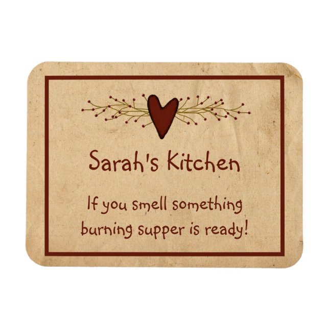 Imán Primitive Heart Kitchen Magnet (Horizontal)