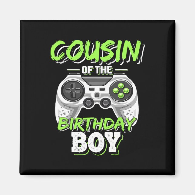 Imán Primo De La Bir De Videojuegos De Cumpleaños (Frente)