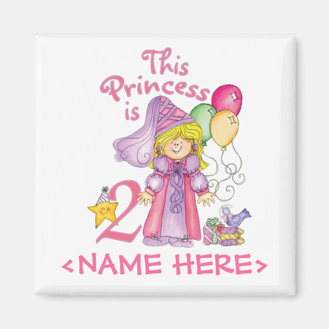Imán Princesa 2 cumpleaños (Frente)