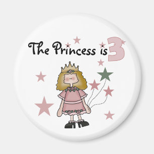 Imán Princesa 3 camisetas de cumpleaños y regalos