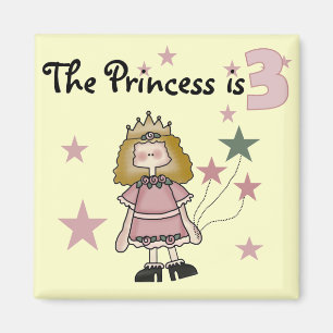 Imán Princesa 3 camisetas de cumpleaños y regalos