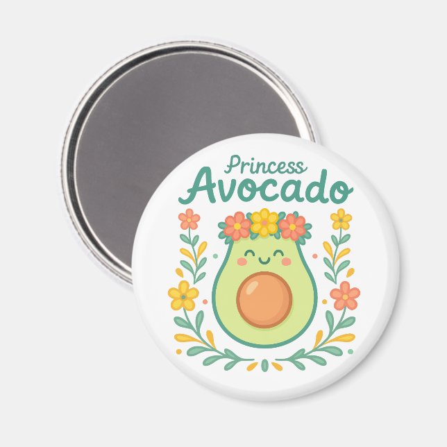 Imán Princesa Aguacate (Anverso/Reverso)