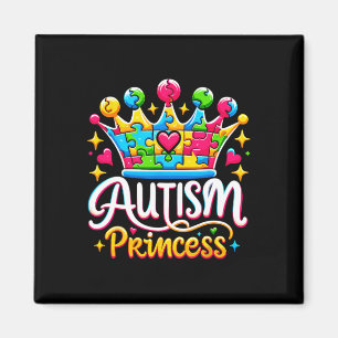 Imán Princesa autista Reina de la concienciación sobre