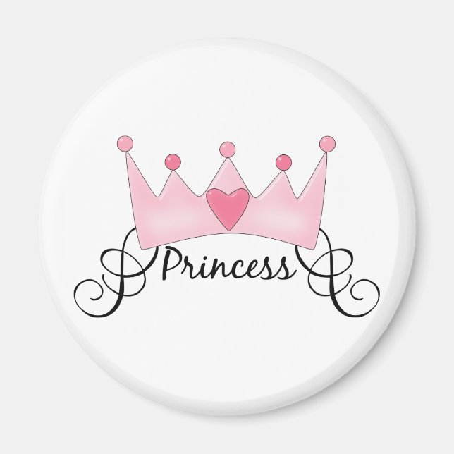 Imán Princesa con corona - Personalizable (Frente)