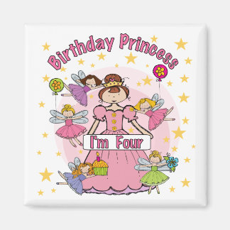 Imán Princesa de cumpleaños soy Cuatro camisetas y rega