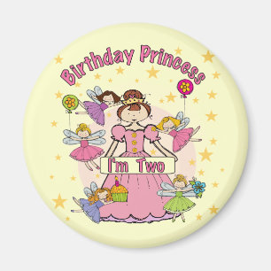 Imán Princesa de Cumpleaños Soy dos camisetas y regalos