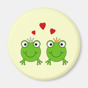 Imán Princesa de la rana y príncipe de la rana, con los
