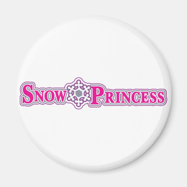 Imán Princesa de nieve rosa (Frente)