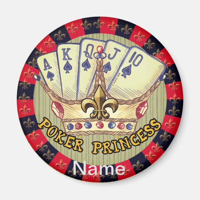 imán Princesa de Poker (Frente)