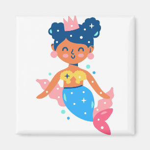 Imán Princesa de sirena sonriente