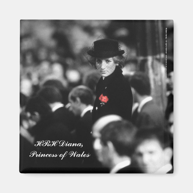 Imán Princesa Diana - amapola (Frente)