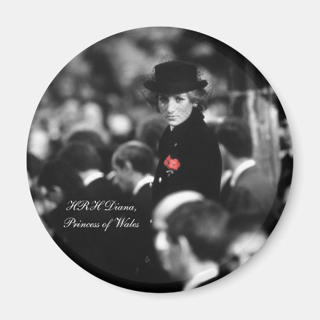 Imán Princesa Diana - amapola (Frente)