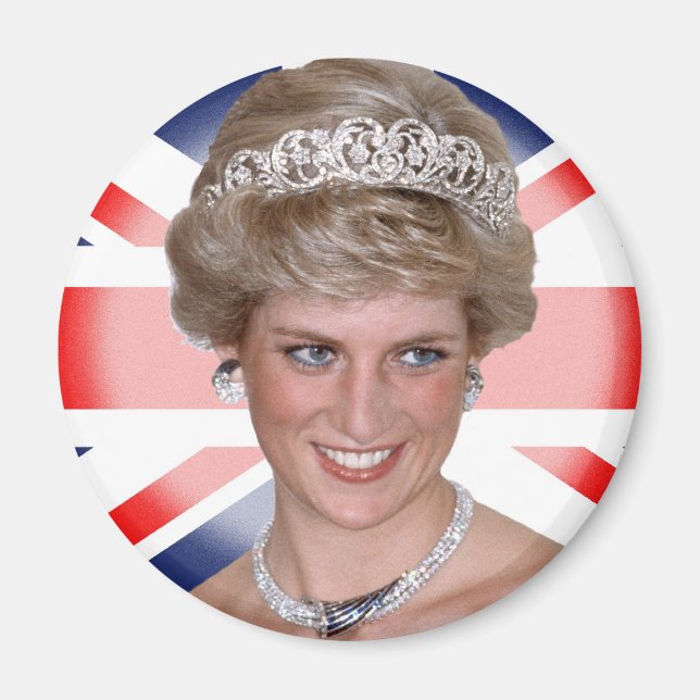 Imán Princesa Diana Union Jack (Frente)