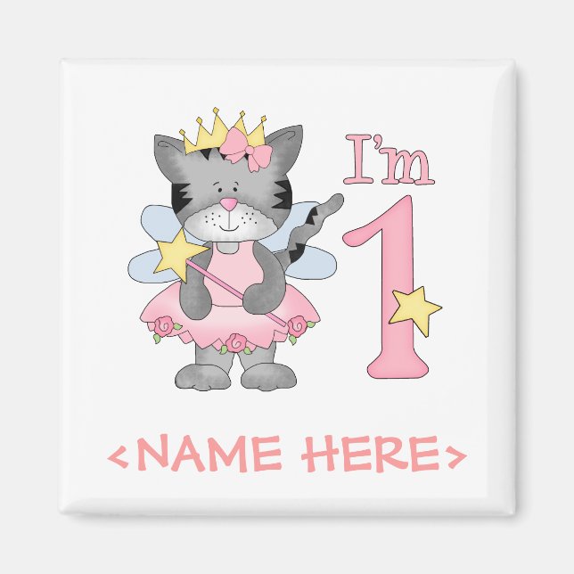 Imán Princesa Kitty Primer Cumpleaños (Frente)