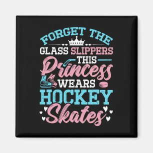 Imán Princesa Lleva Patines de Hockey Amante Hockey sob