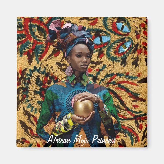 Imán Princesa mojo africana (Frente)