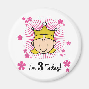 Imán Princesa Rubia 3 camisetas de cumpleaños y regalos