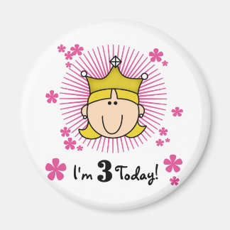 Imán Princesa Rubia 3 camisetas de cumpleaños y regalos