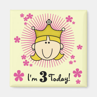 Imán Princesa Rubia 3 camisetas de cumpleaños y regalos