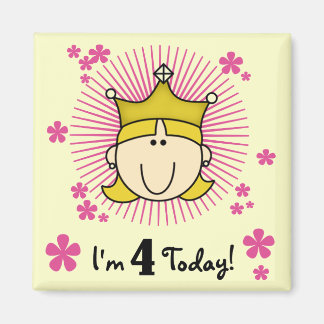 Imán Princesa Rubia 4 camisetas de cumpleaños y regalos