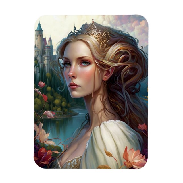 Imán Princess Castle Fantasy Art (Vertical)