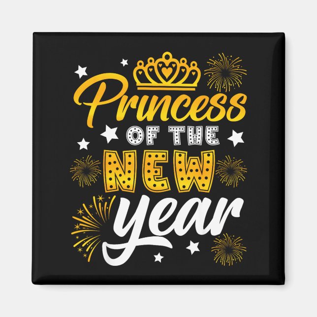 Imán Princess Of The New Year 2026 New Years Eve Firewo (Frente)