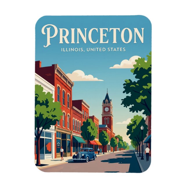 Imán Princeton Illinois (Vertical)