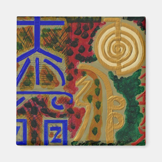 Imán Principales símbolos de curación de Reiki (Frente)