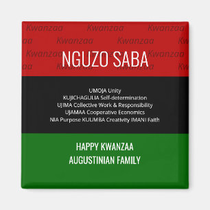 Imán Principios personalizados de NGUZO SABA 7 Feliz Kw