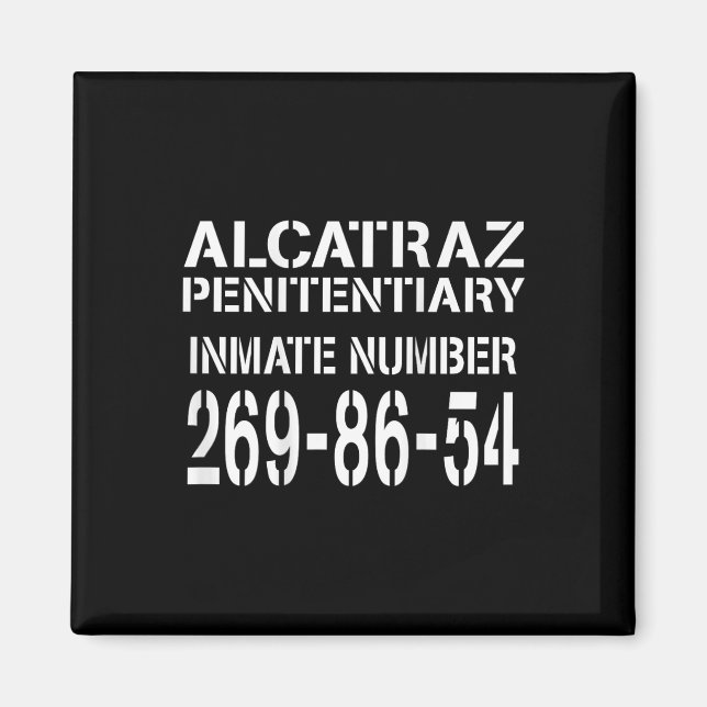 Imán Prisión de Alcatraz Funny Preso Costume Halloween (Frente)