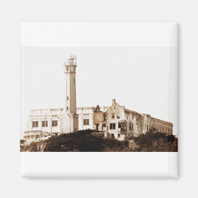 Imán Prisión de Alcatraz (tonos sepia) (Frente)