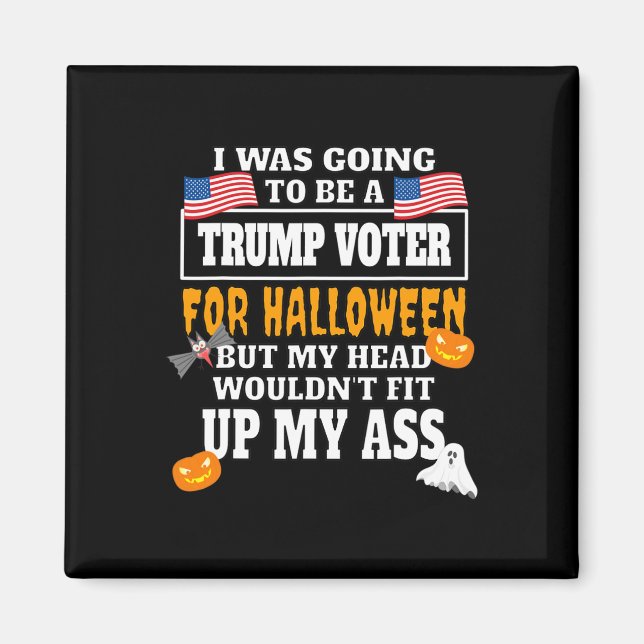 Imán Pro Biden Funny Anti Trump Anti Republican Hallowe (Frente)