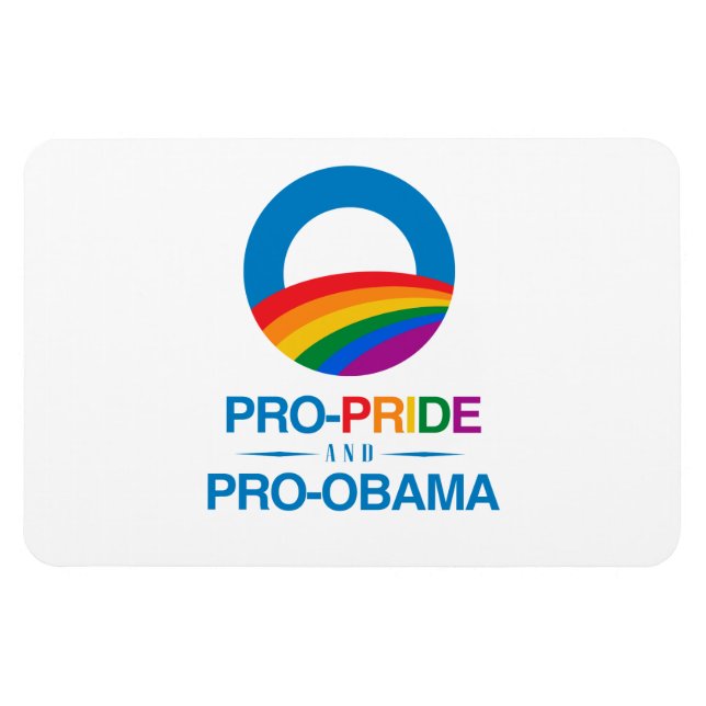 Imán Pro-Orgullo y pro-Obama (Horizontal)